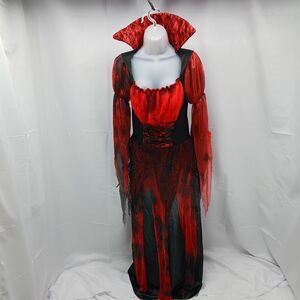 Spirit Halloween Queen of the Damned Vampire Gothic Costume XL Cosplay Flowy...